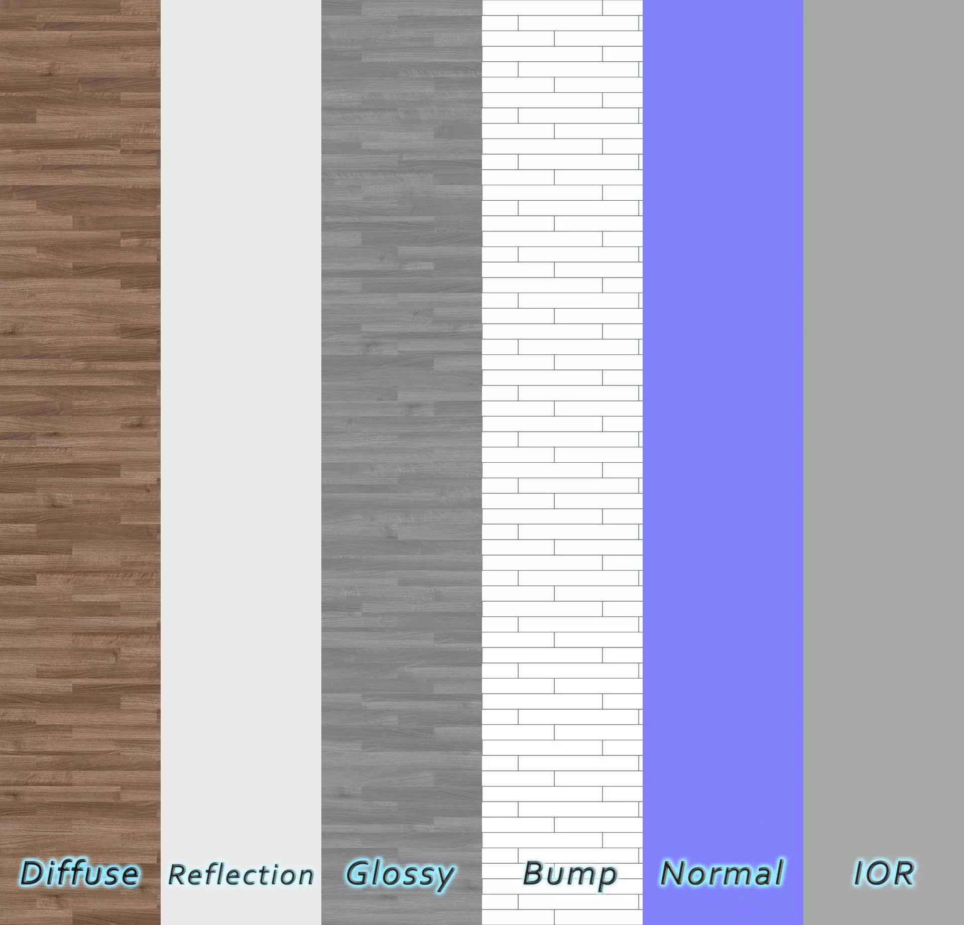 Parquet - Laminate - Wooden floor 4 in 1 3D model_5