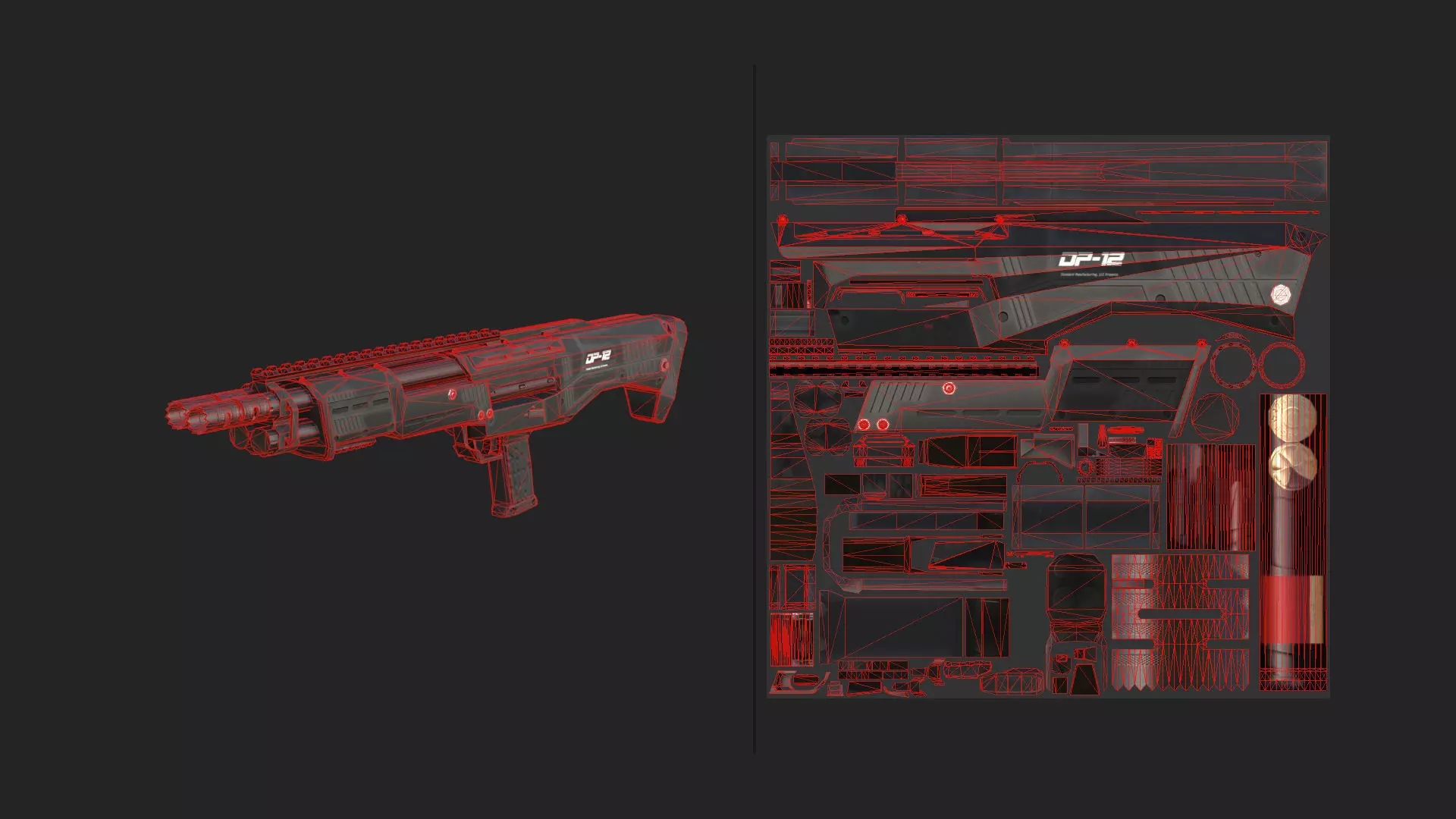 Pistol 3D Model 010 Low-poly 3D model_15