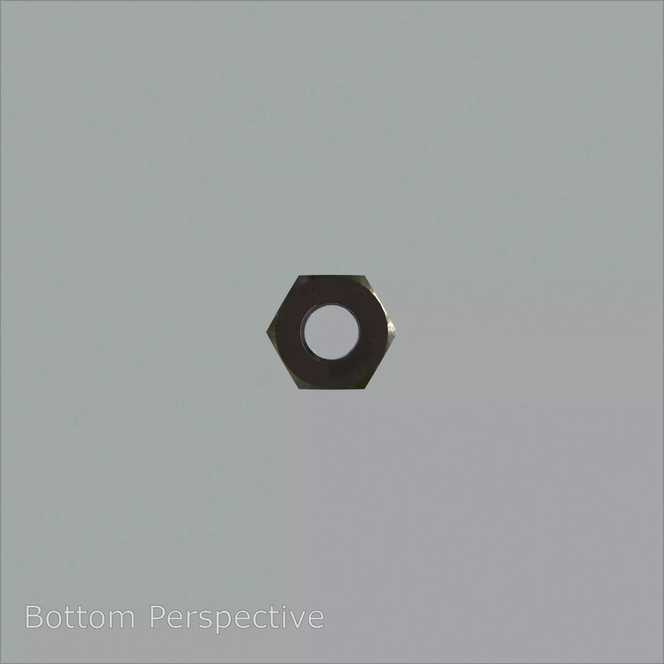 Steel Stained M3 Hex Nut with PBR 4K Textures 3D model_5