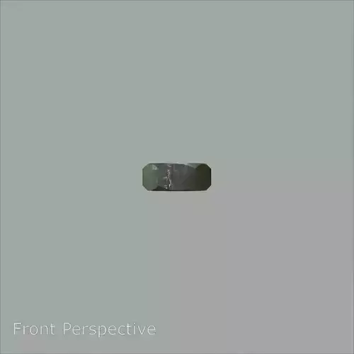 Steel Stained M3 Hex Nut with PBR 4K Textures 3D model 2