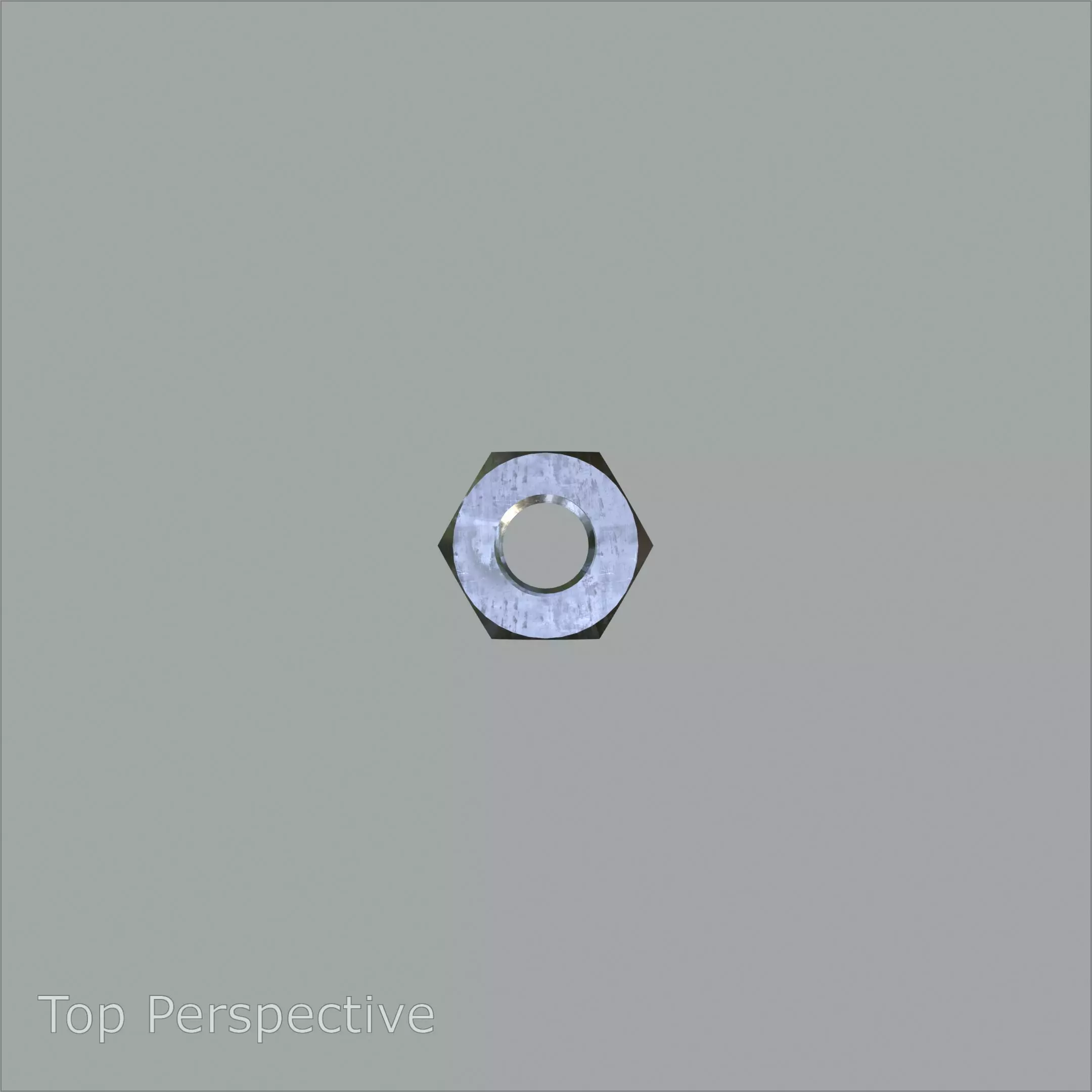 Steel Stained M3 Hex Nut with PBR 4K Textures 3D model_6