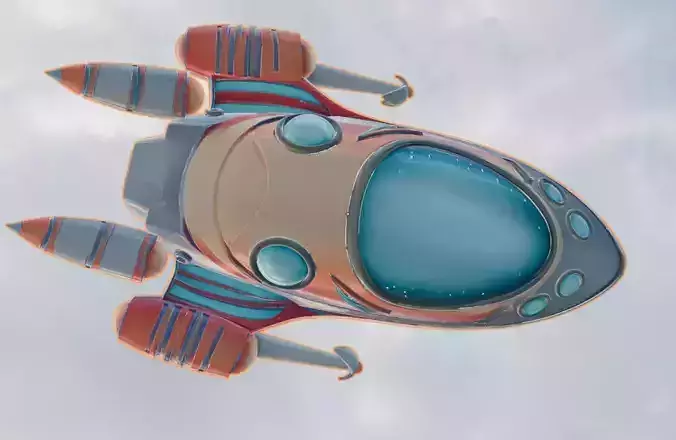Sci-Fi Spaceship 3D Model