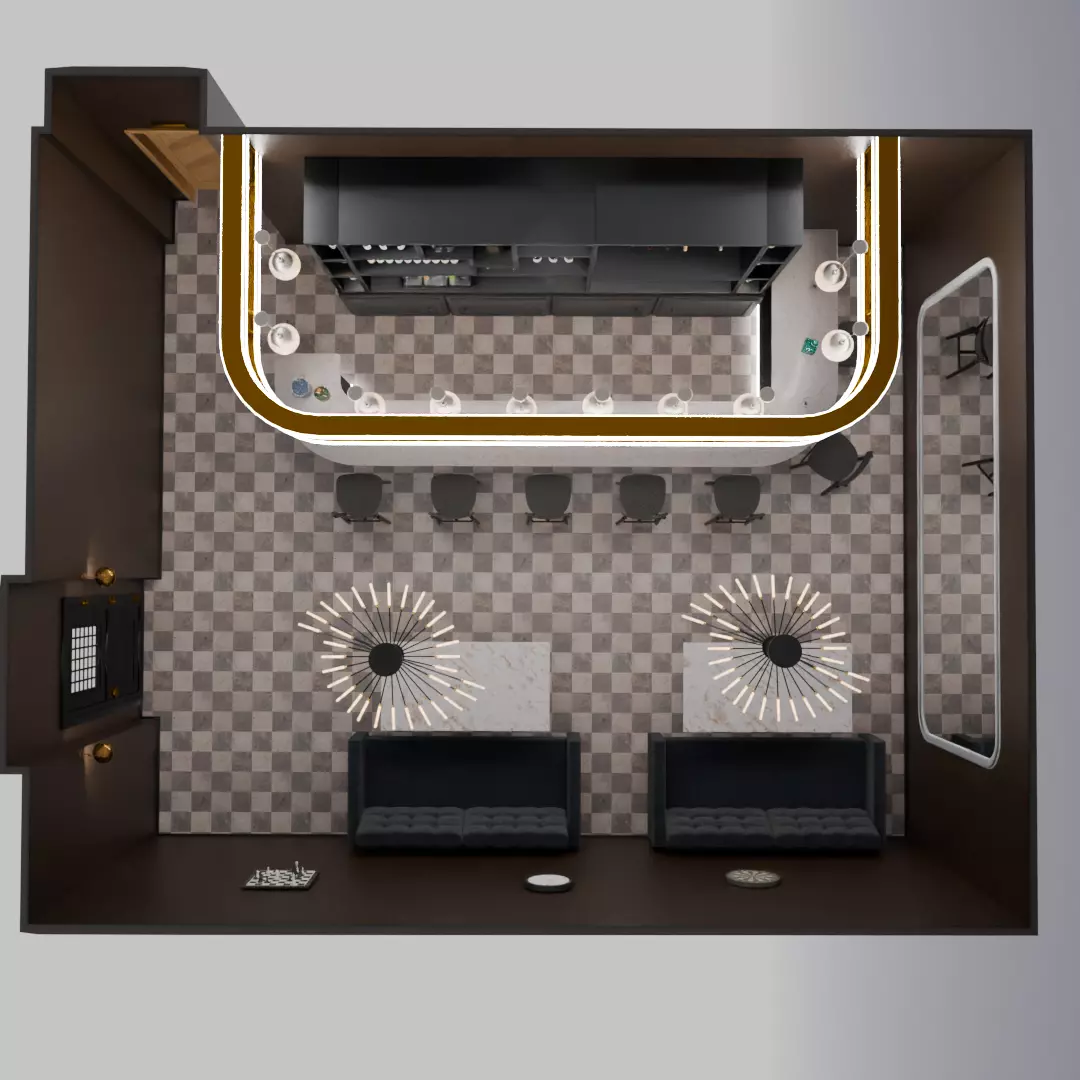 Aquarium Bar 3D model_9