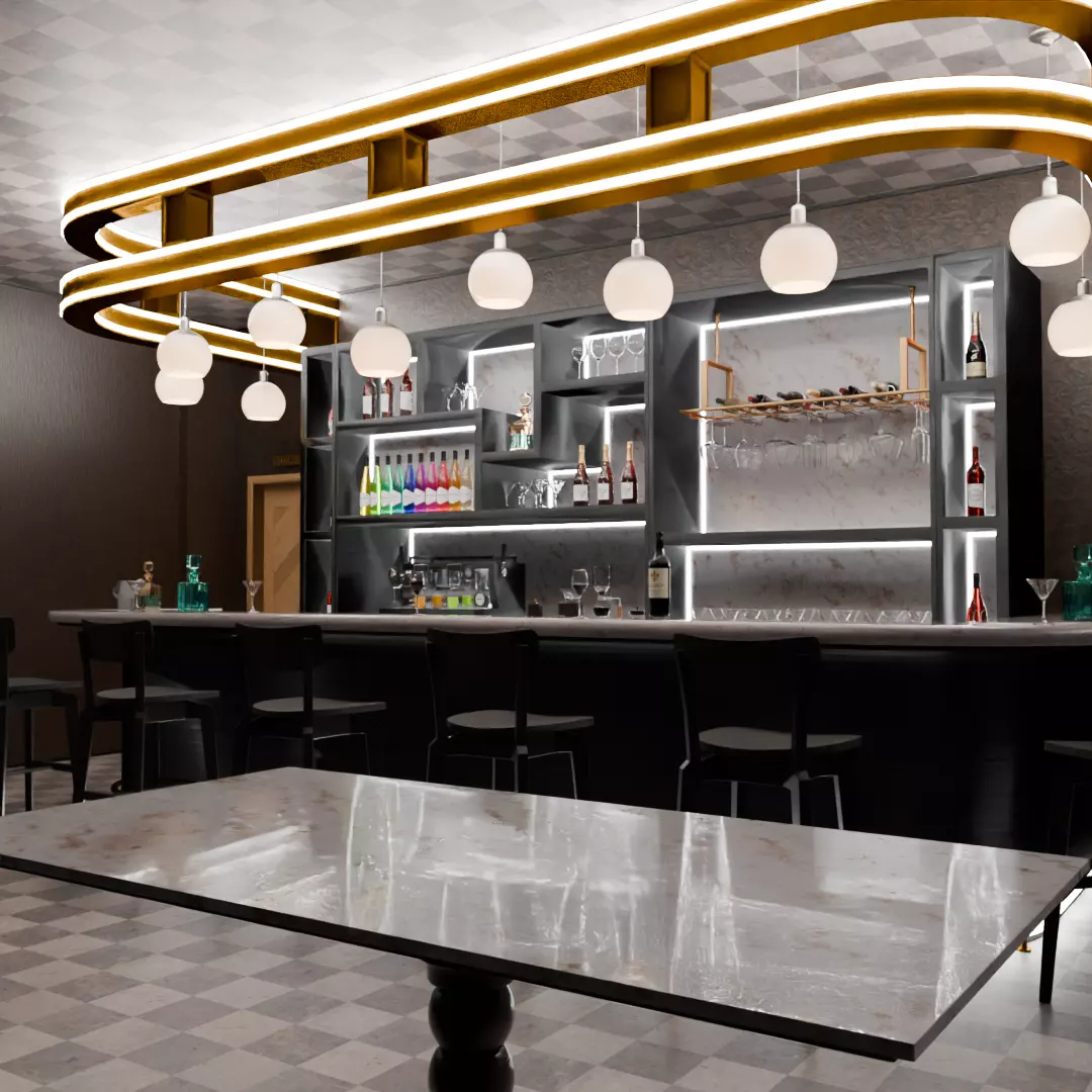 Aquarium Bar 3D model_2