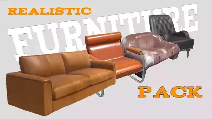 High-Quality Furniture 3D Model Collection -Realistic Detailed