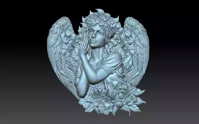 angel 3D print model