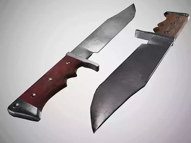Knife Survival Hunting  Low-poly 3D model