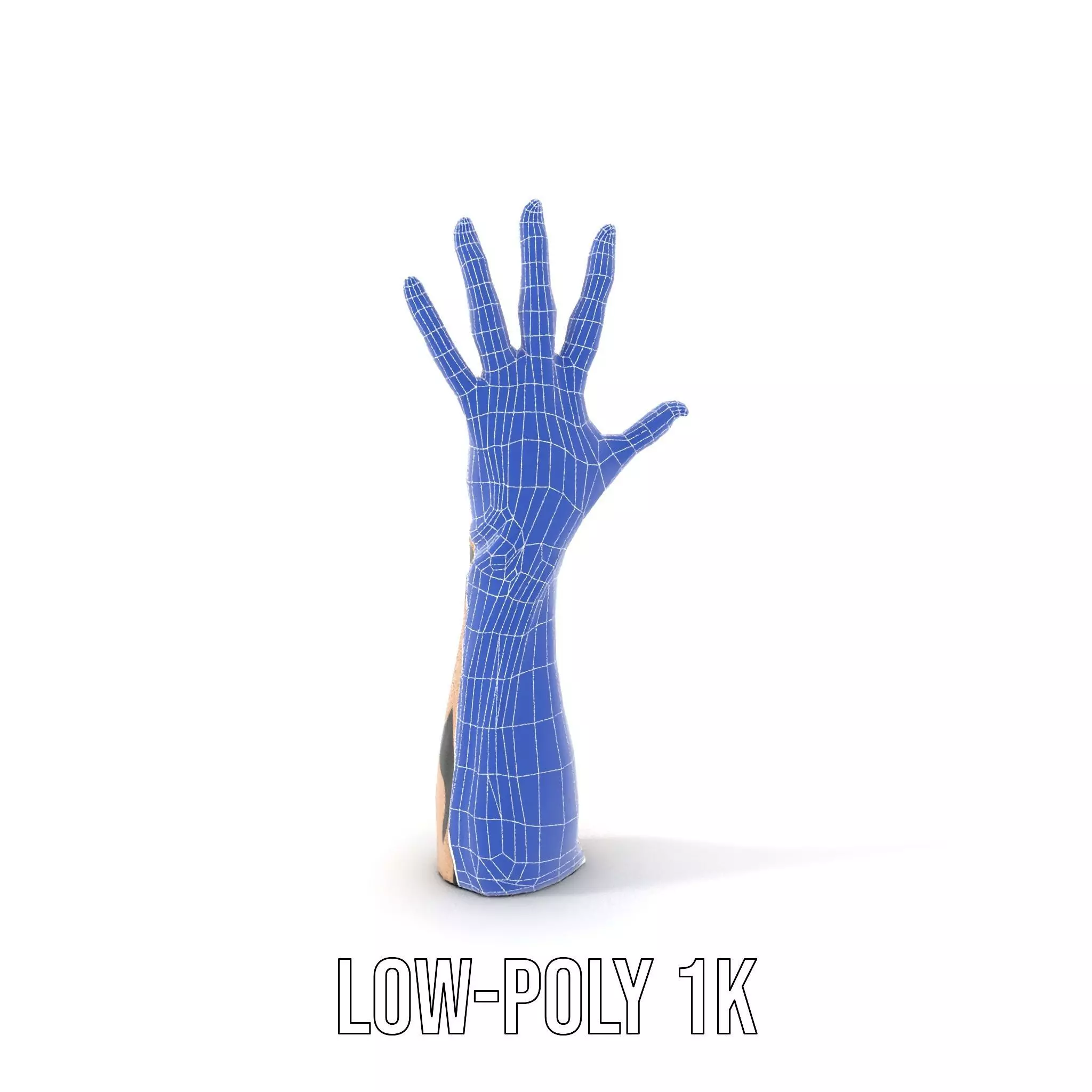 Zebra Striped Creature Hand model pack Low-poly 3D model_17