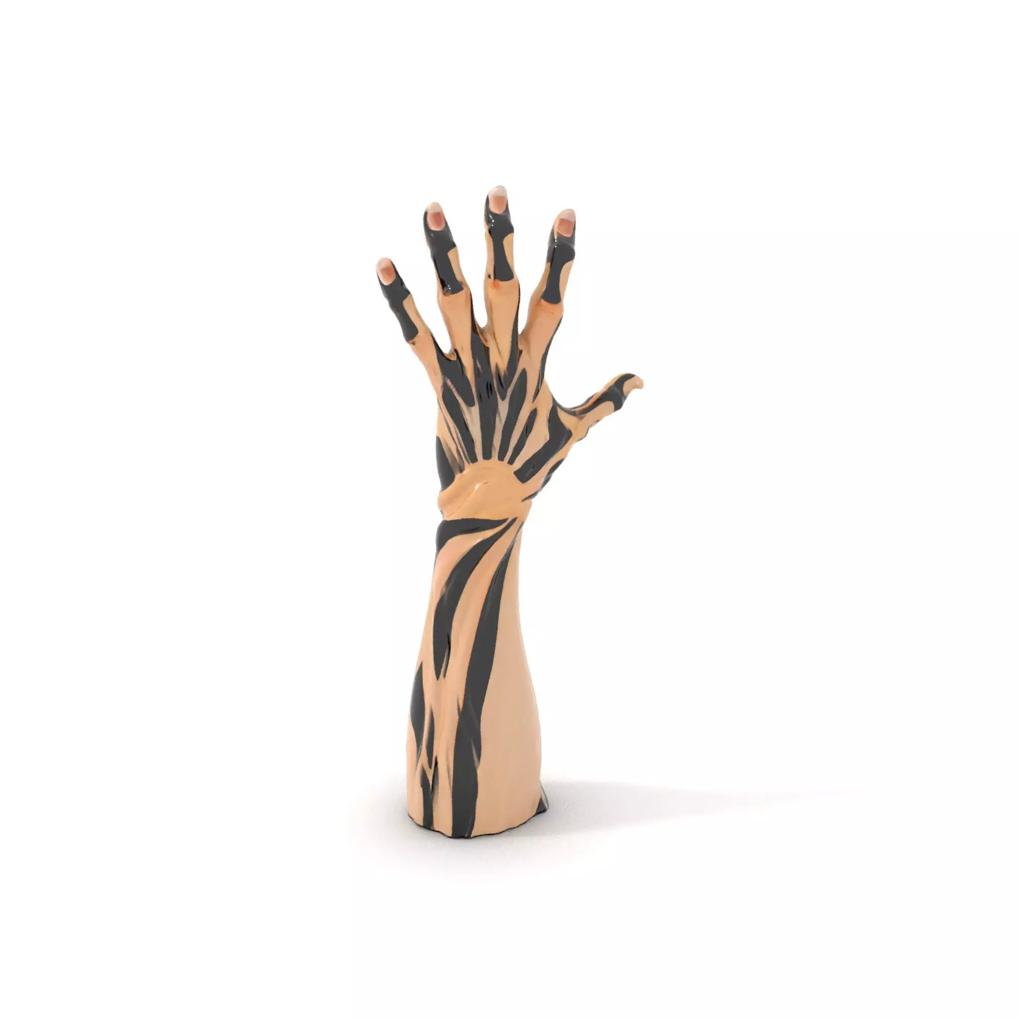Zebra Striped Creature Hand model pack Low-poly 3D model_0