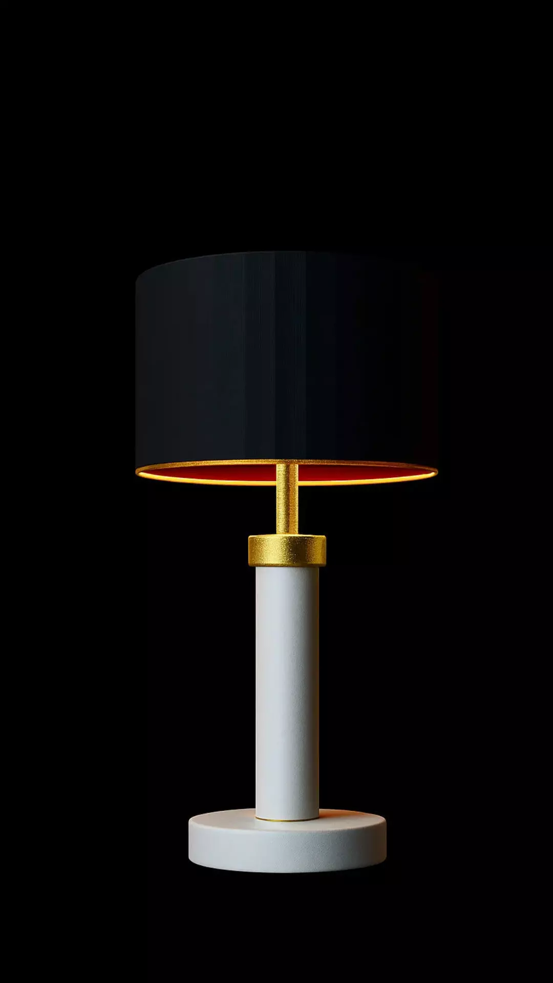 shade black yellow glow lamp 3D model