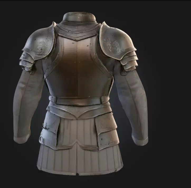 Knights Embrace Low-poly 3D model_4