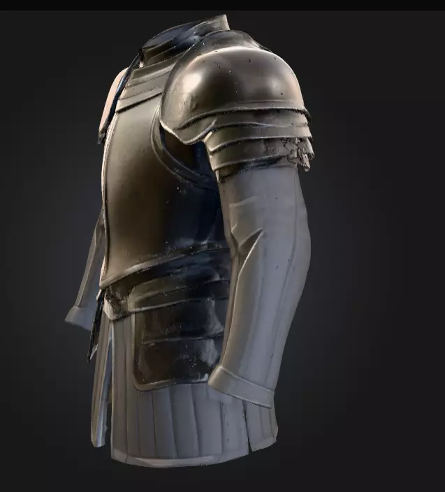 Knights Embrace Low-poly 3D model_3
