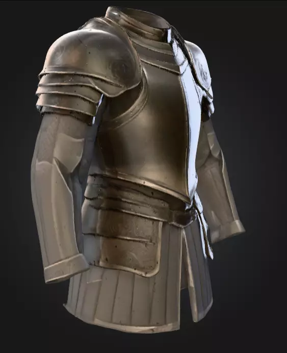 Knights Embrace Low-poly 3D model_2
