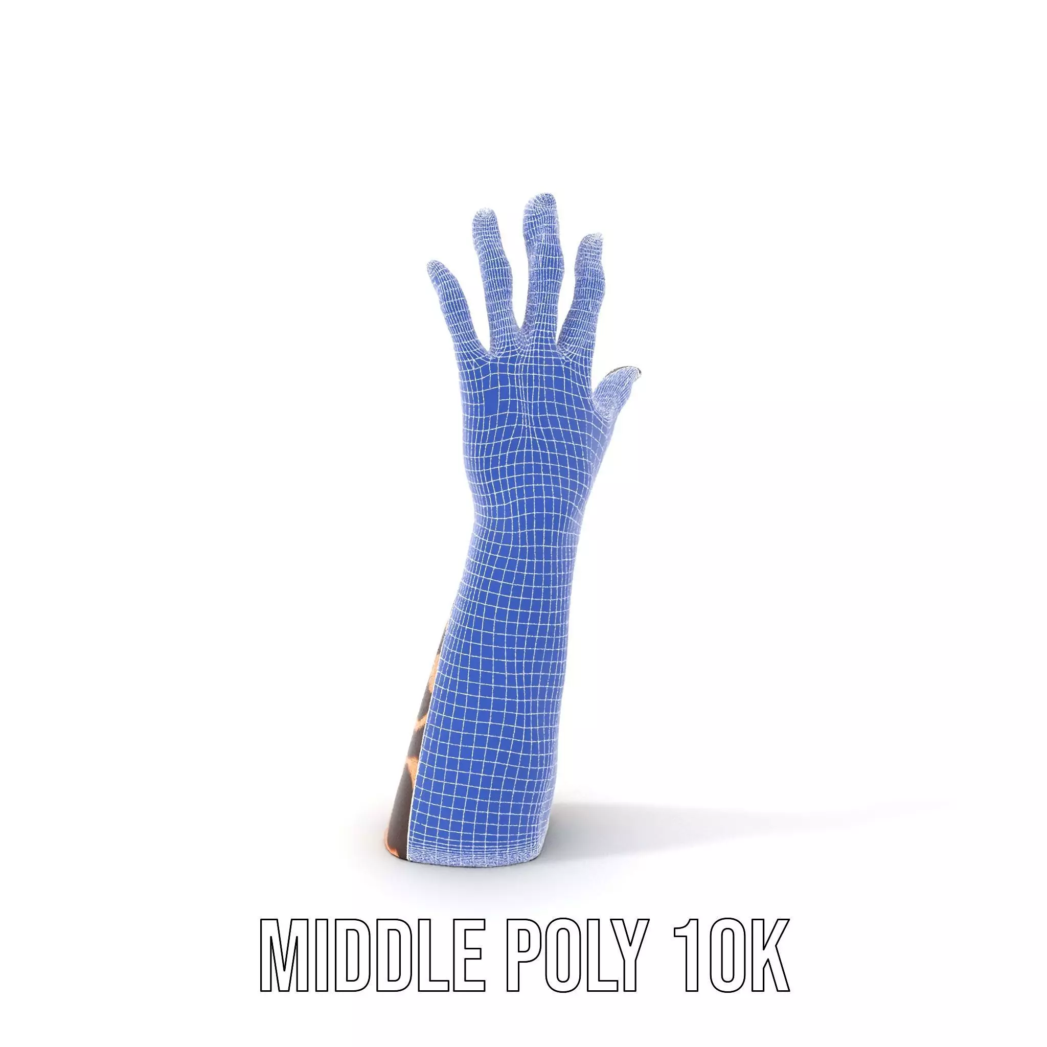 Giraffe Patterned Hand Model Pack Low-poly 3D model_26