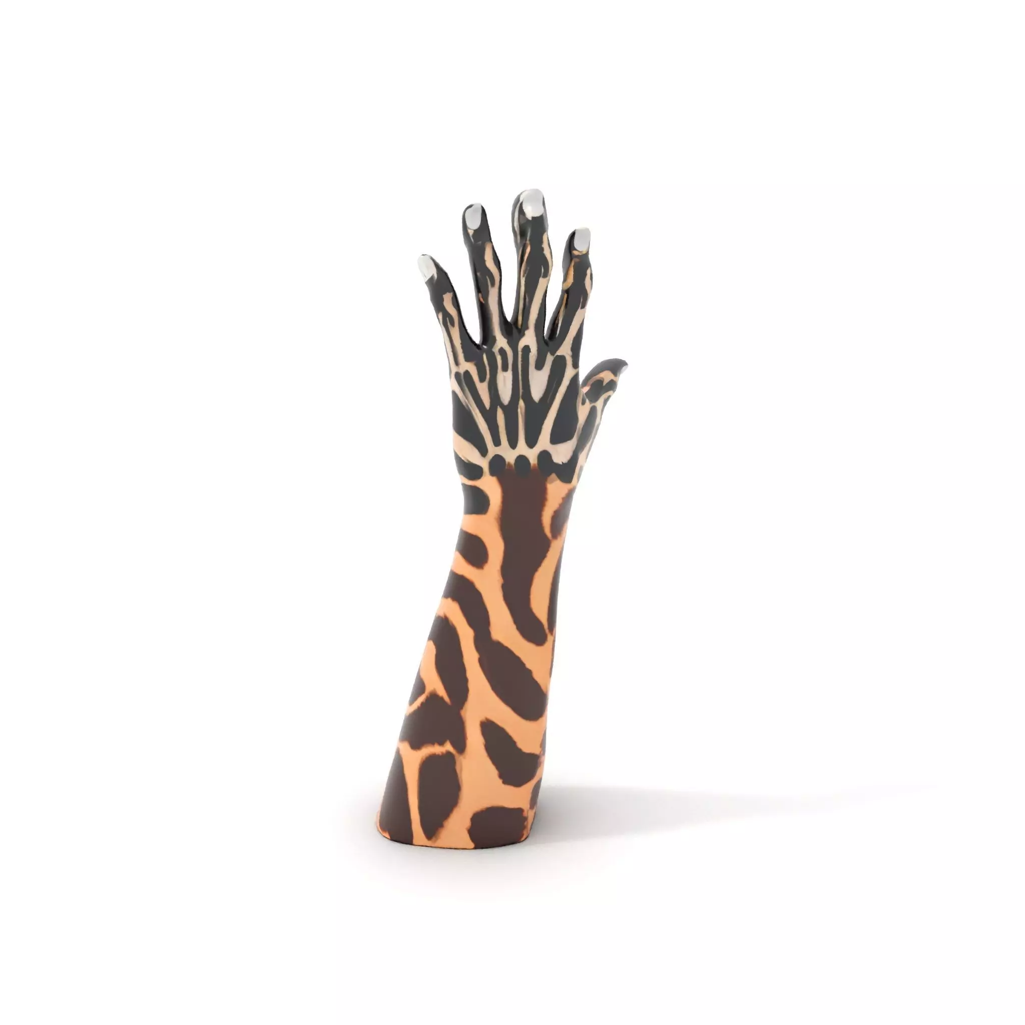 Giraffe Patterned Hand Model Pack Low-poly 3D model_5