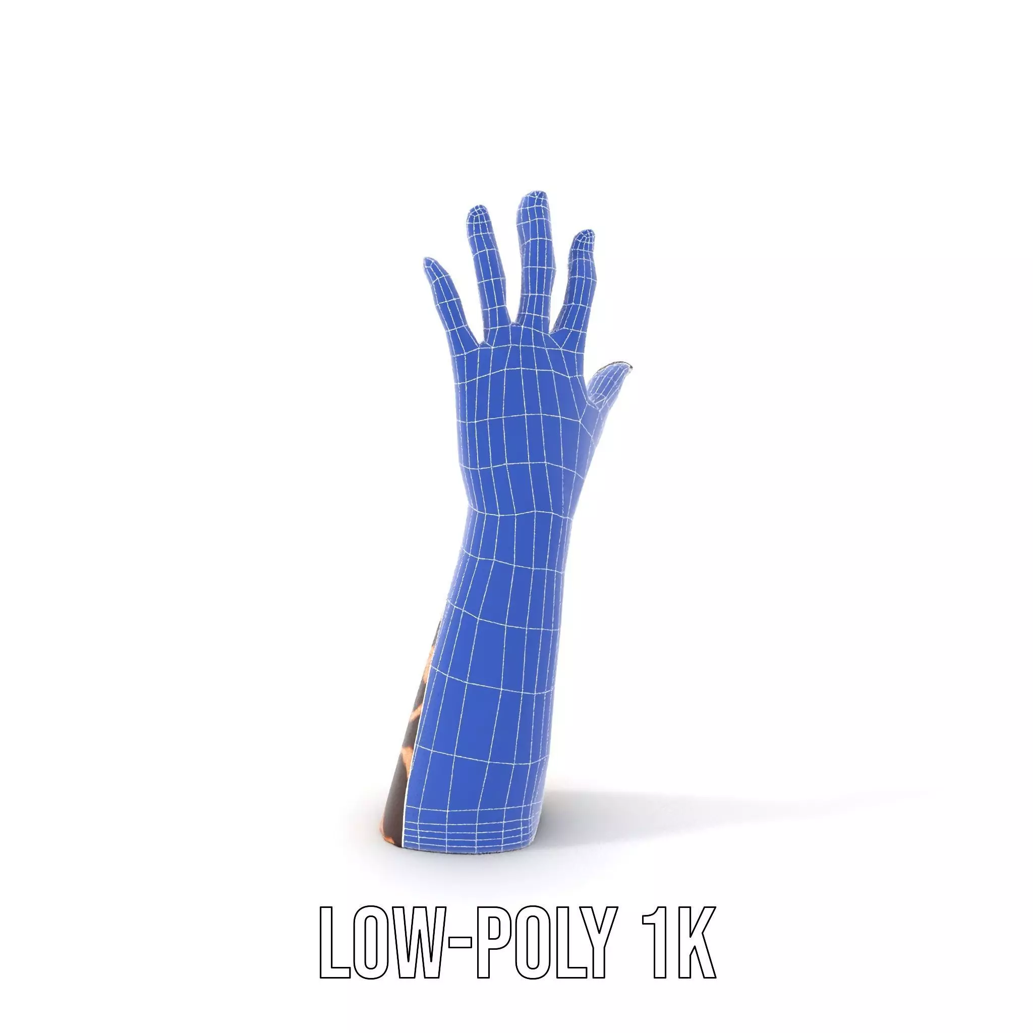 Giraffe Patterned Hand Model Pack Low-poly 3D model_14