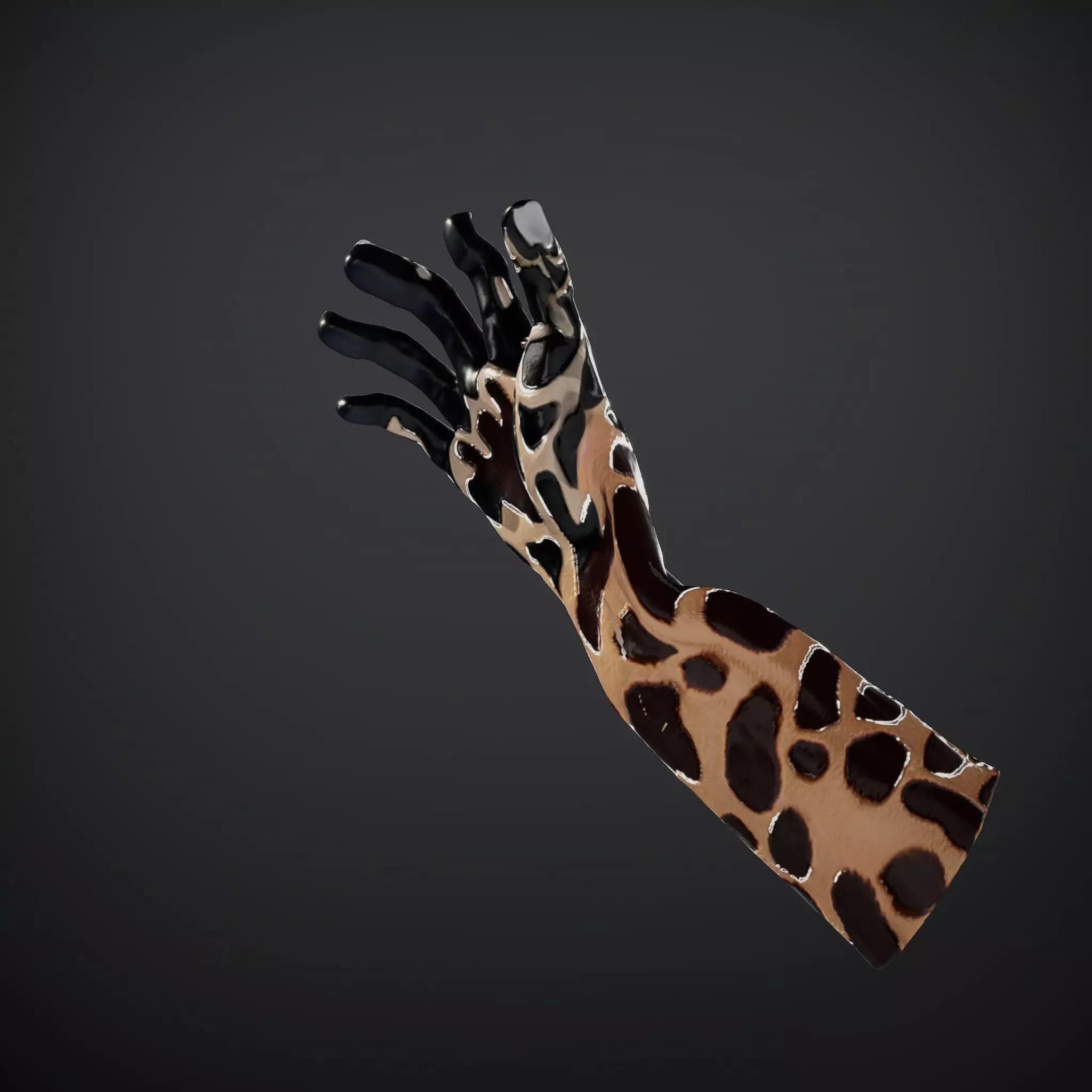 Giraffe Patterned Hand Model Pack Low-poly 3D model_33