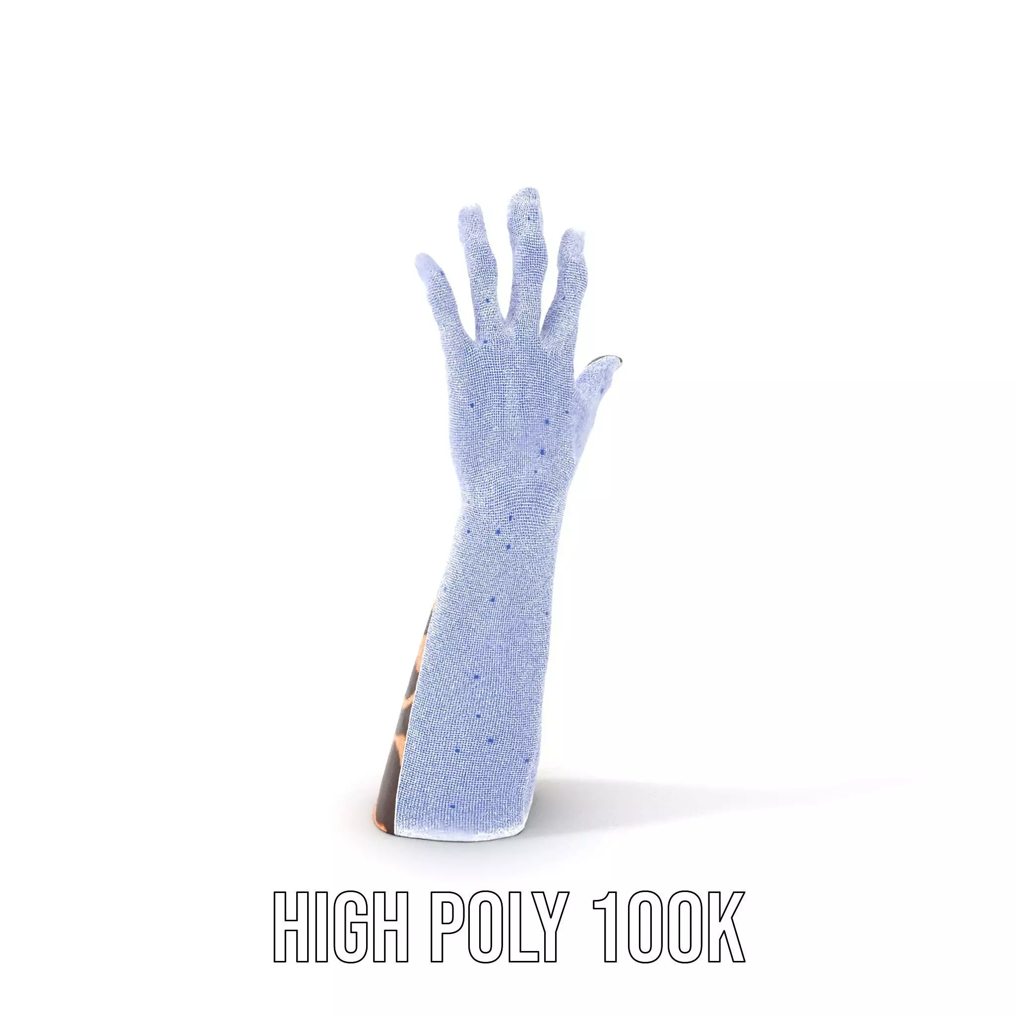 Giraffe Patterned Hand Model Pack Low-poly 3D model_4