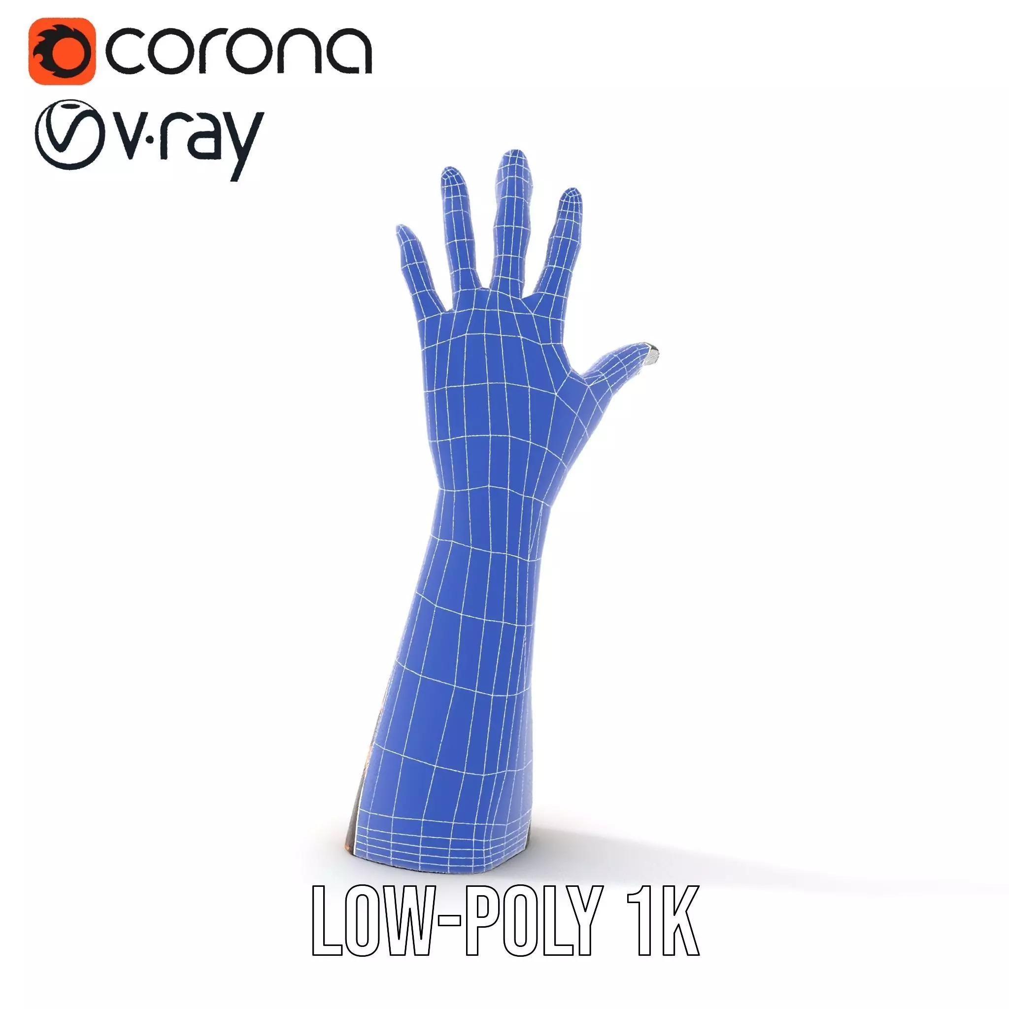 Giraffe Patterned Hand Model Pack Low-poly 3D model_24