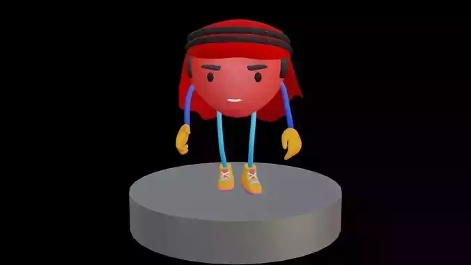 UAE Heart Emoji Low-poly 3D model