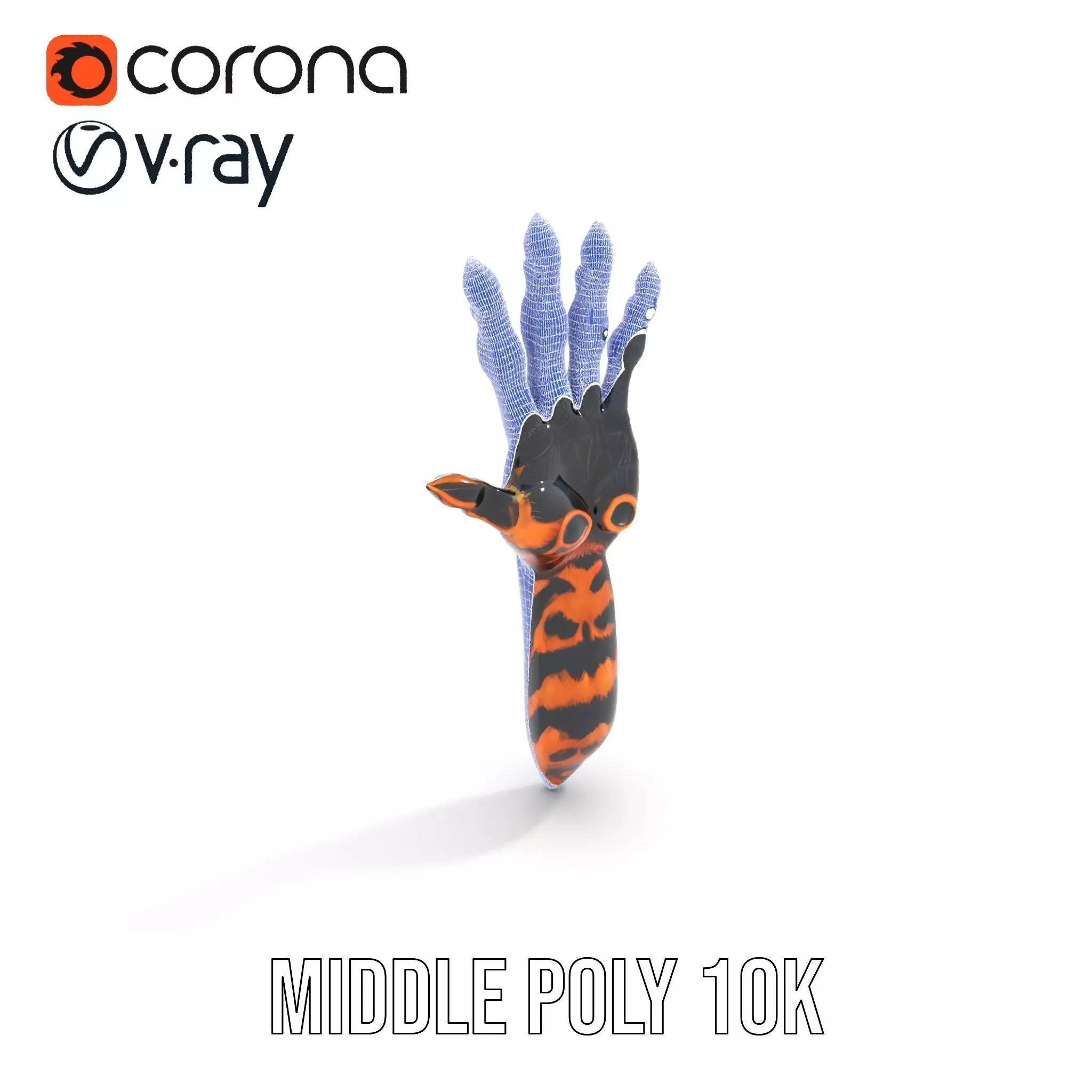 Fantasy Creature Hand Model Pack with Textured Claws Low-poly 3D model_28