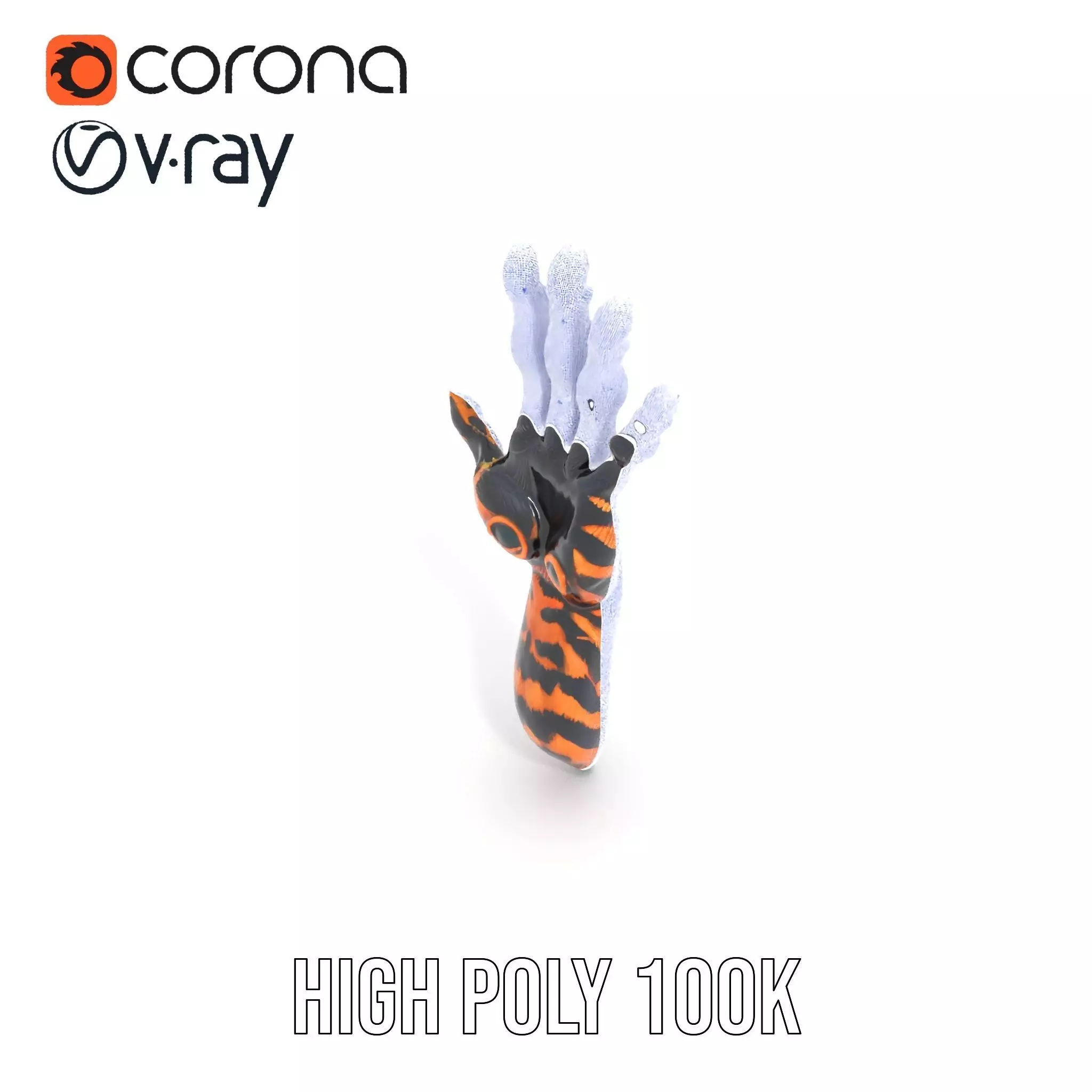 Fantasy Creature Hand Model Pack with Textured Claws Low-poly 3D model_34