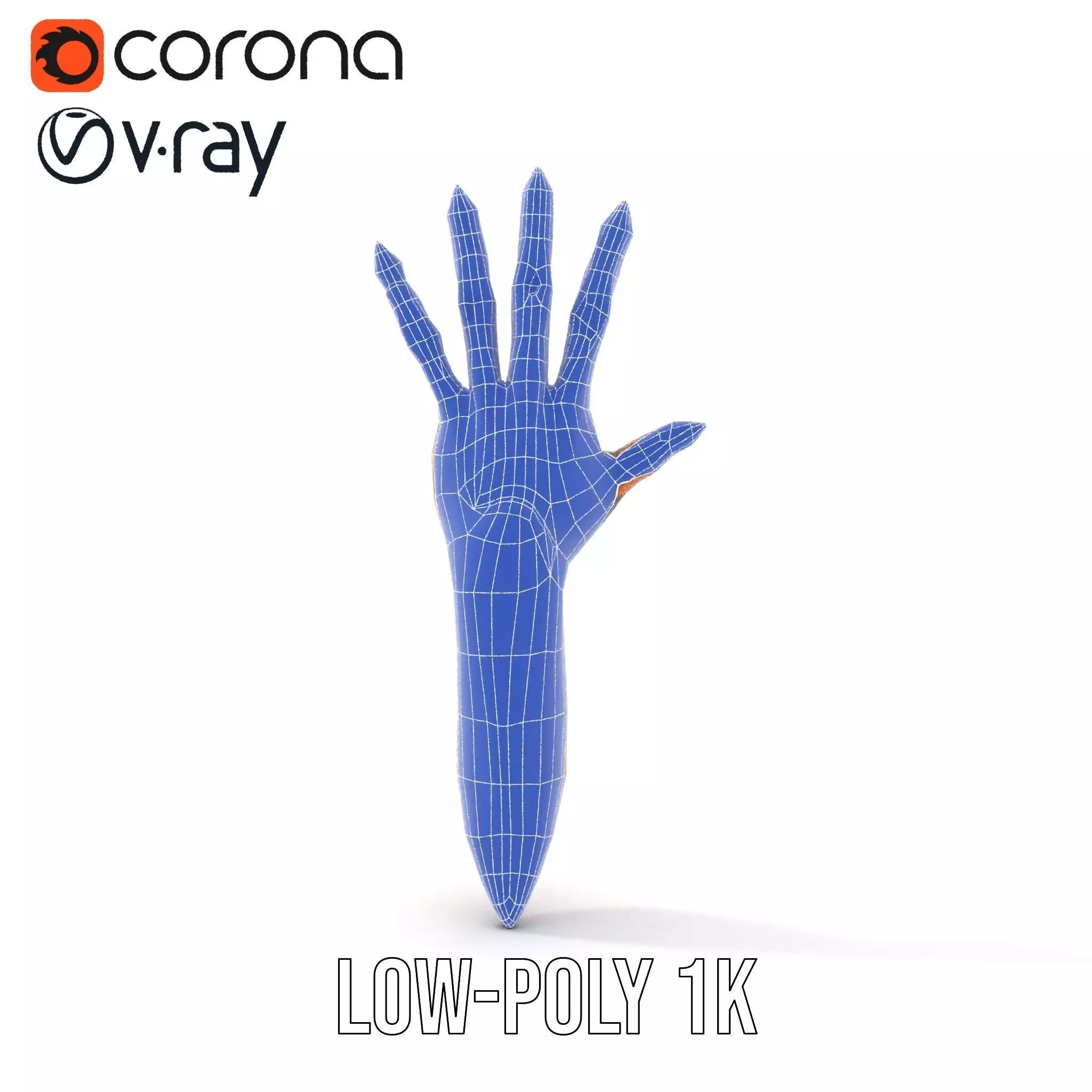 Fantasy Creature Hand Model Pack with Textured Claws Low-poly 3D model_29