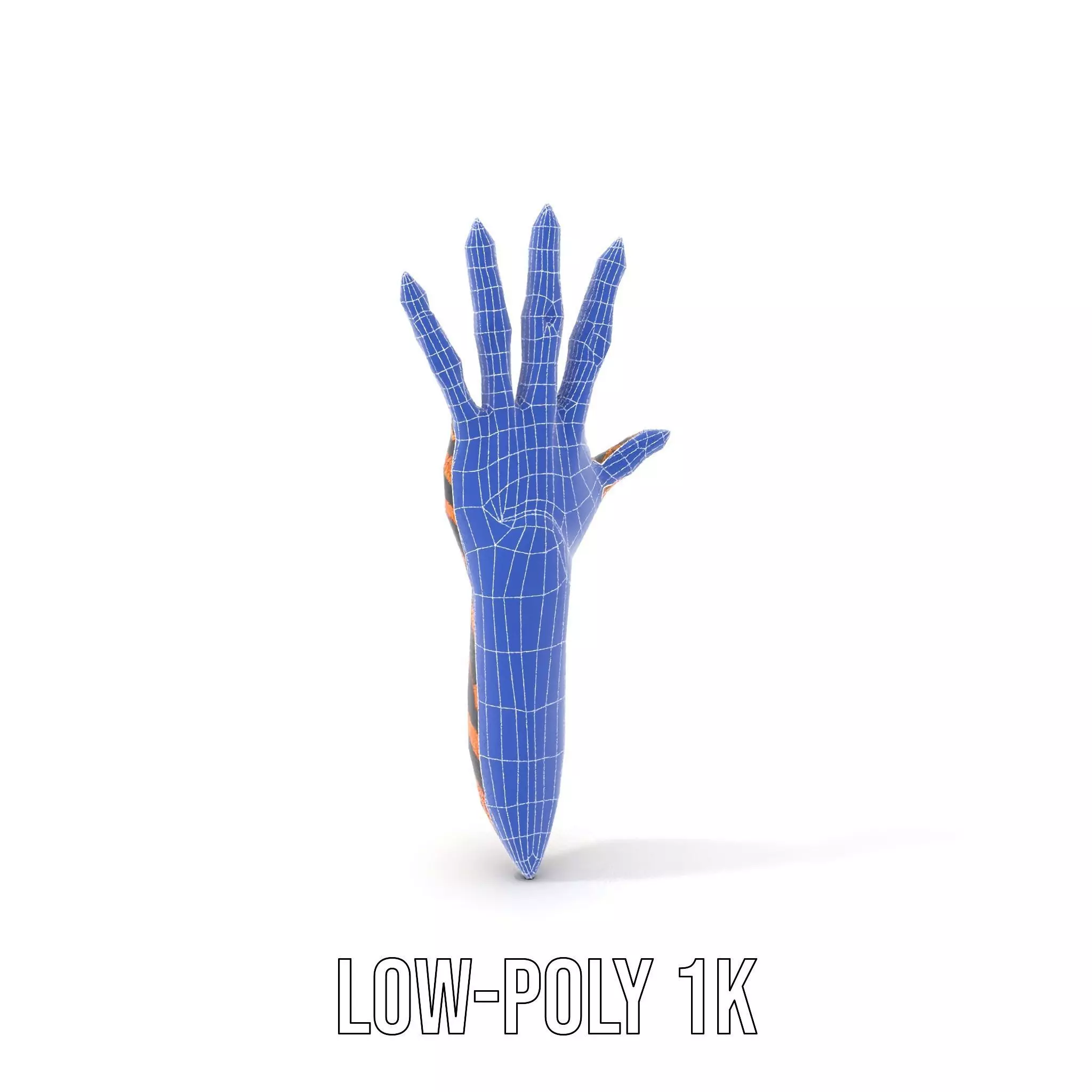 Fantasy Creature Hand Model Pack with Textured Claws Low-poly 3D model_15