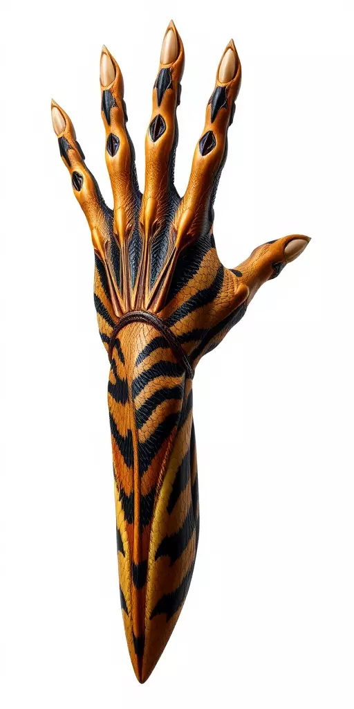 Fantasy Creature Hand Model Pack with Textured Claws Low-poly 3D model_3