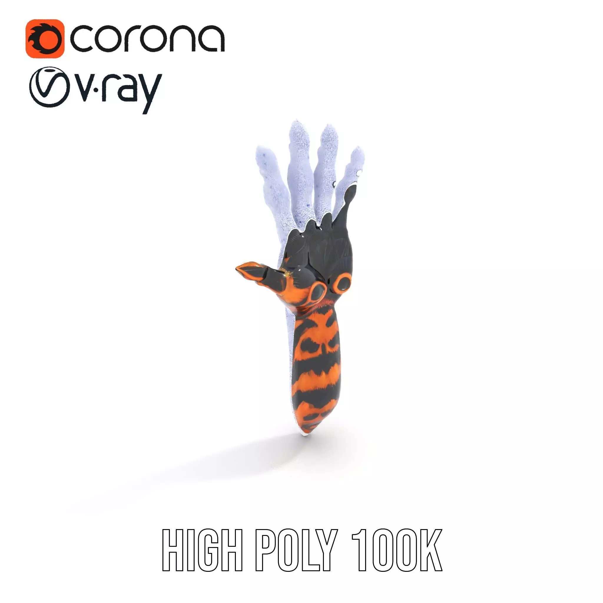 Fantasy Creature Hand Model Pack with Textured Claws Low-poly 3D model_27