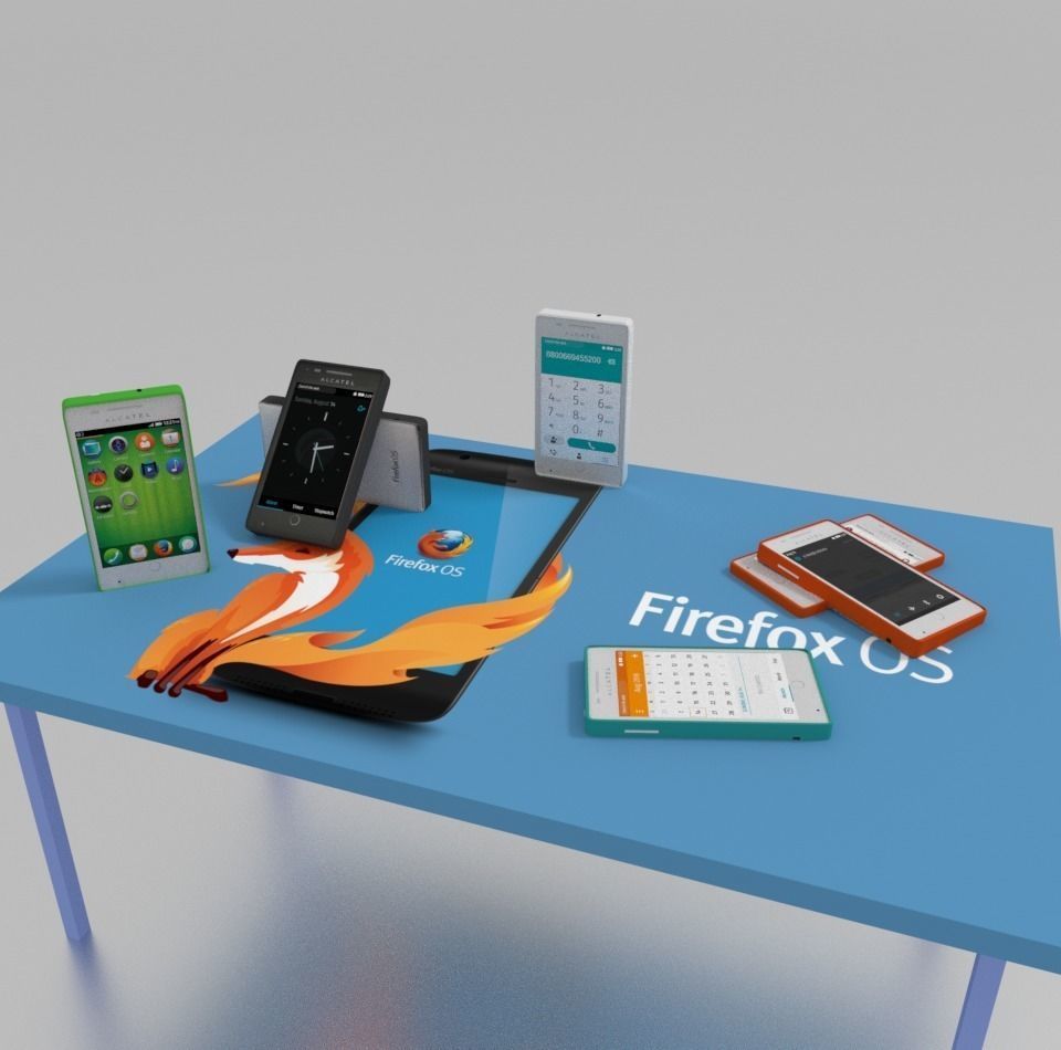 Alcatel One Touch Fire Phone Pack 3D model_4