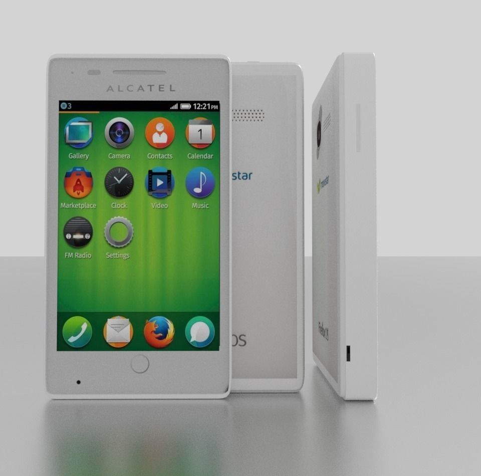 Alcatel One Touch Fire Phone Pack 3D model_3