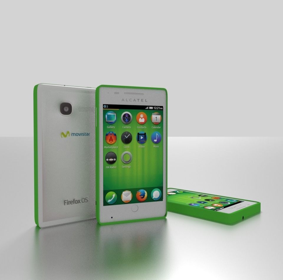 Alcatel One Touch Fire Phone Pack 3D model_2