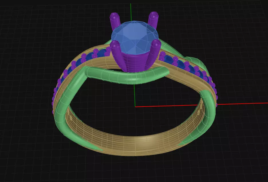 Engagement Ring 3D print model_0