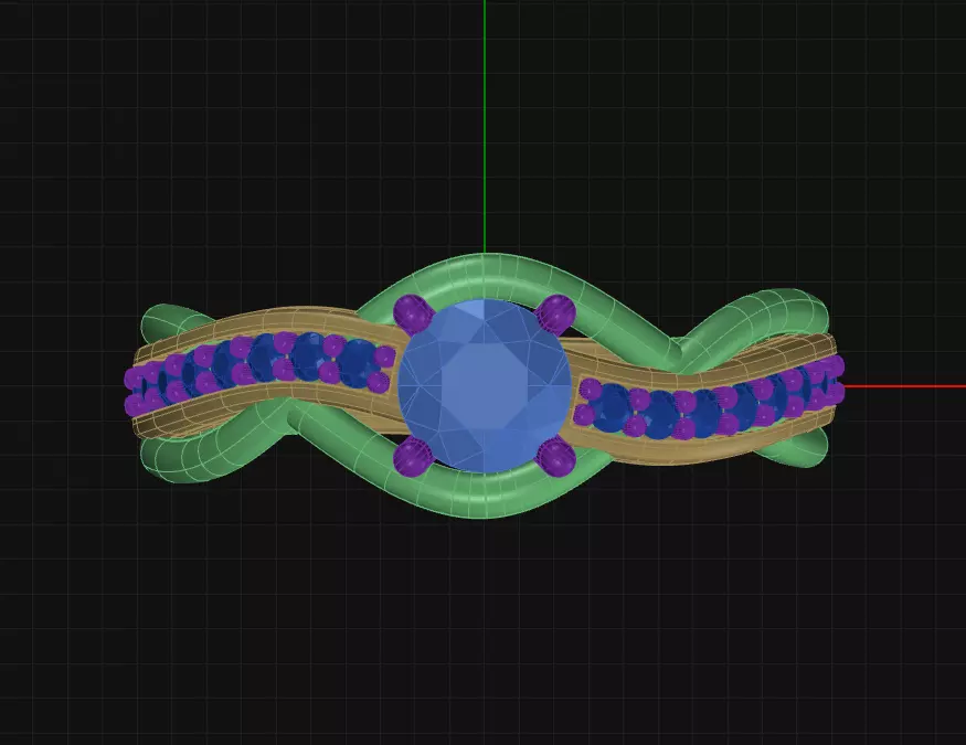 Engagement Ring 3D print model_1