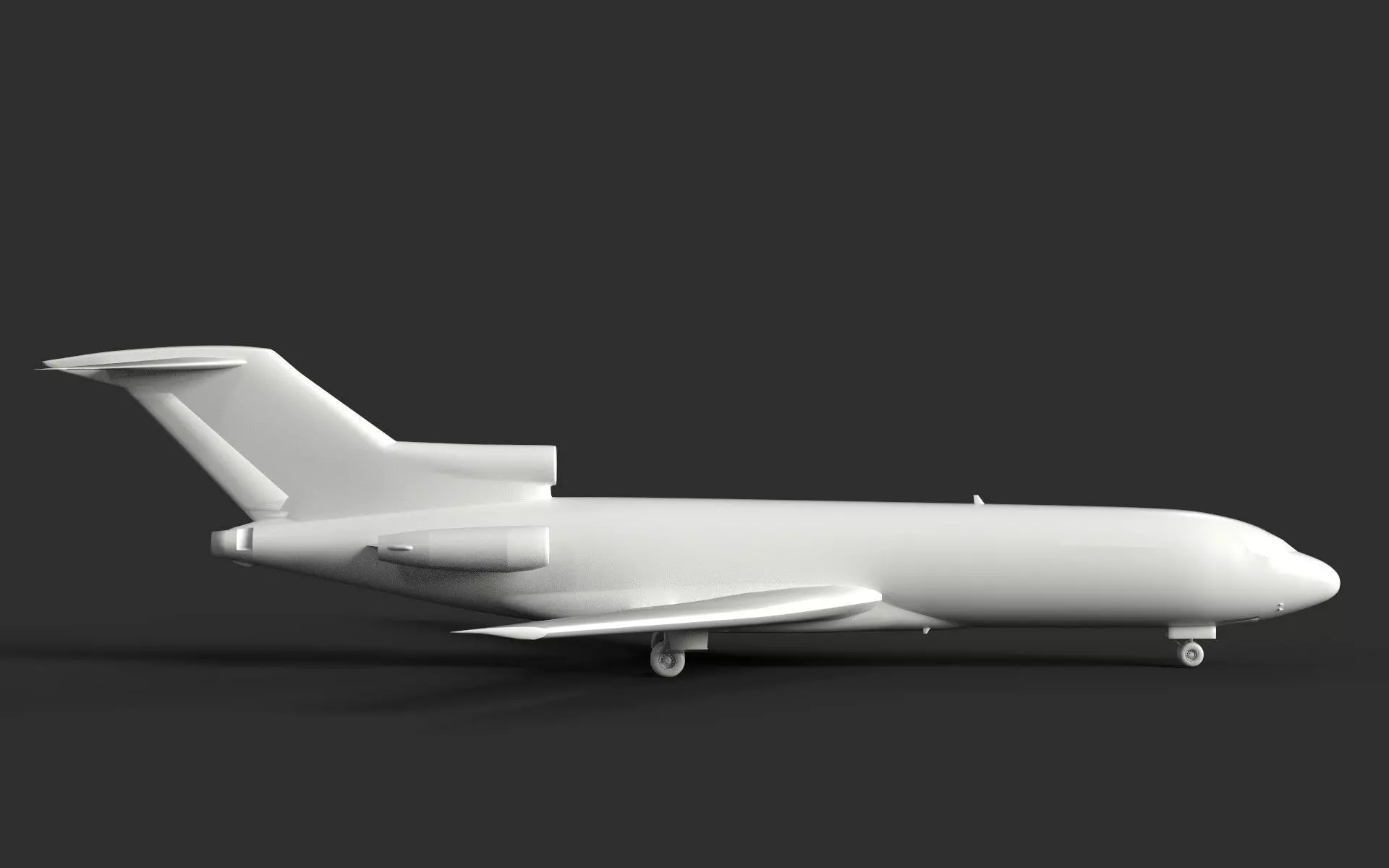 Boeing 727 High Quality Detailed 3D Model Low-poly 3D model_8