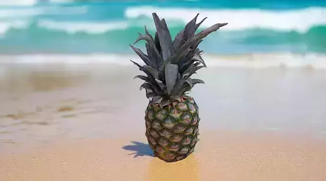 High-Resolution 3D Pineapple Model
