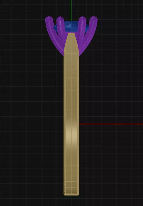 6 Prong Diamond Engagement Ring 3D print model_2