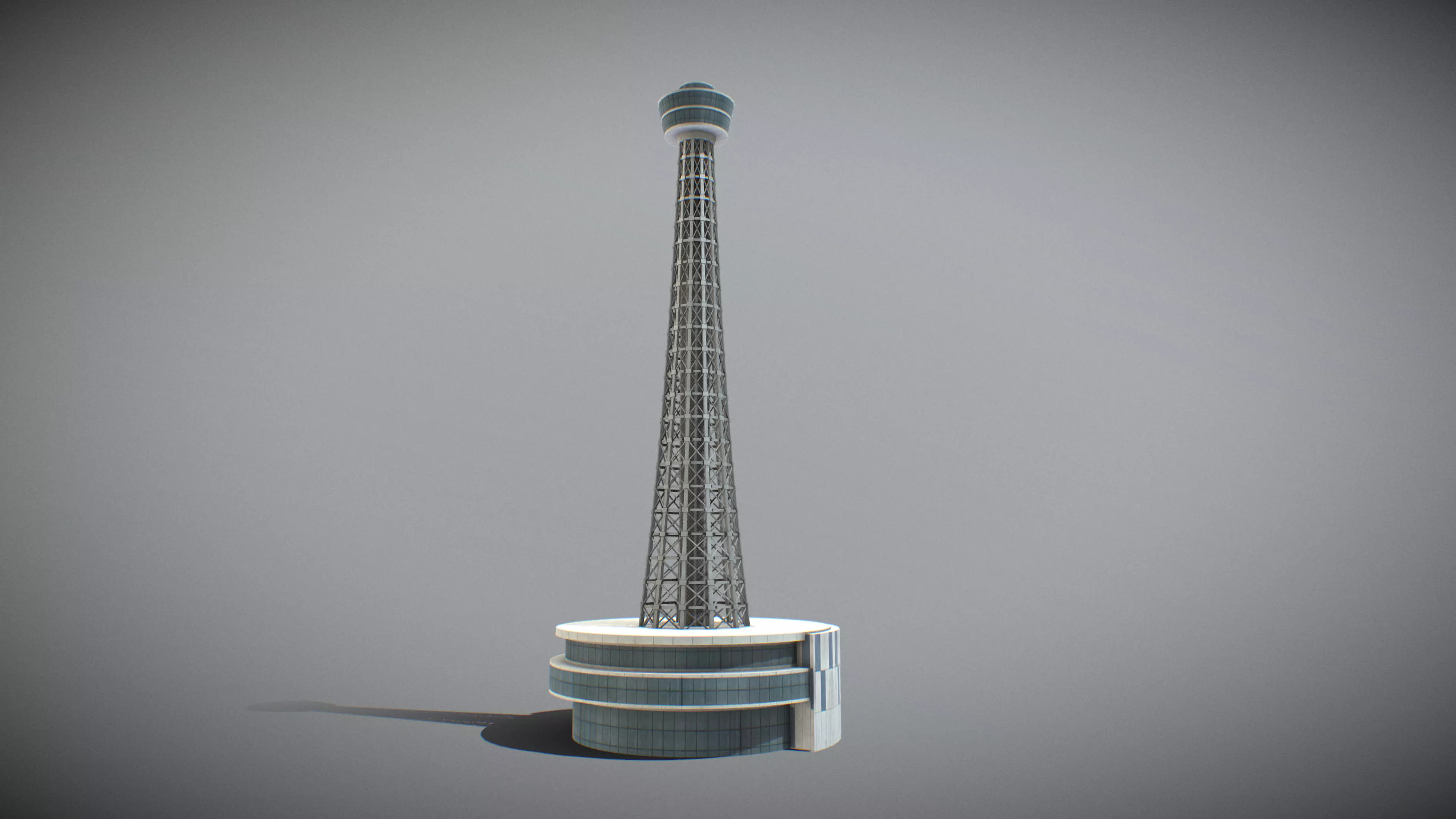 Yokohama Marine Tower Low-poly 3D model