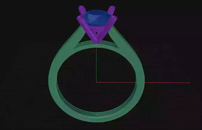 4 Prong Diamond Engagement Ring