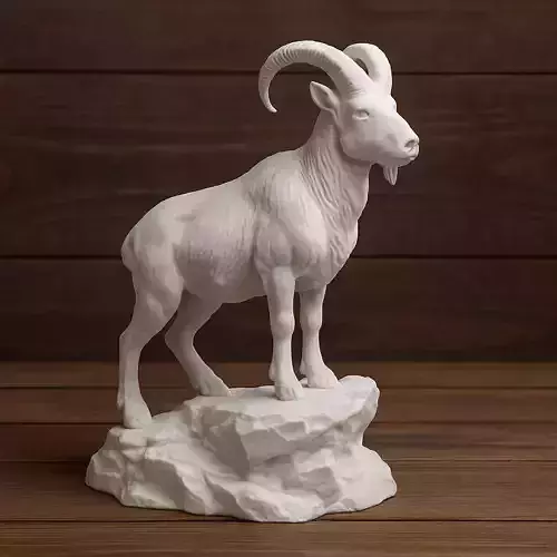 Goat on Rock 