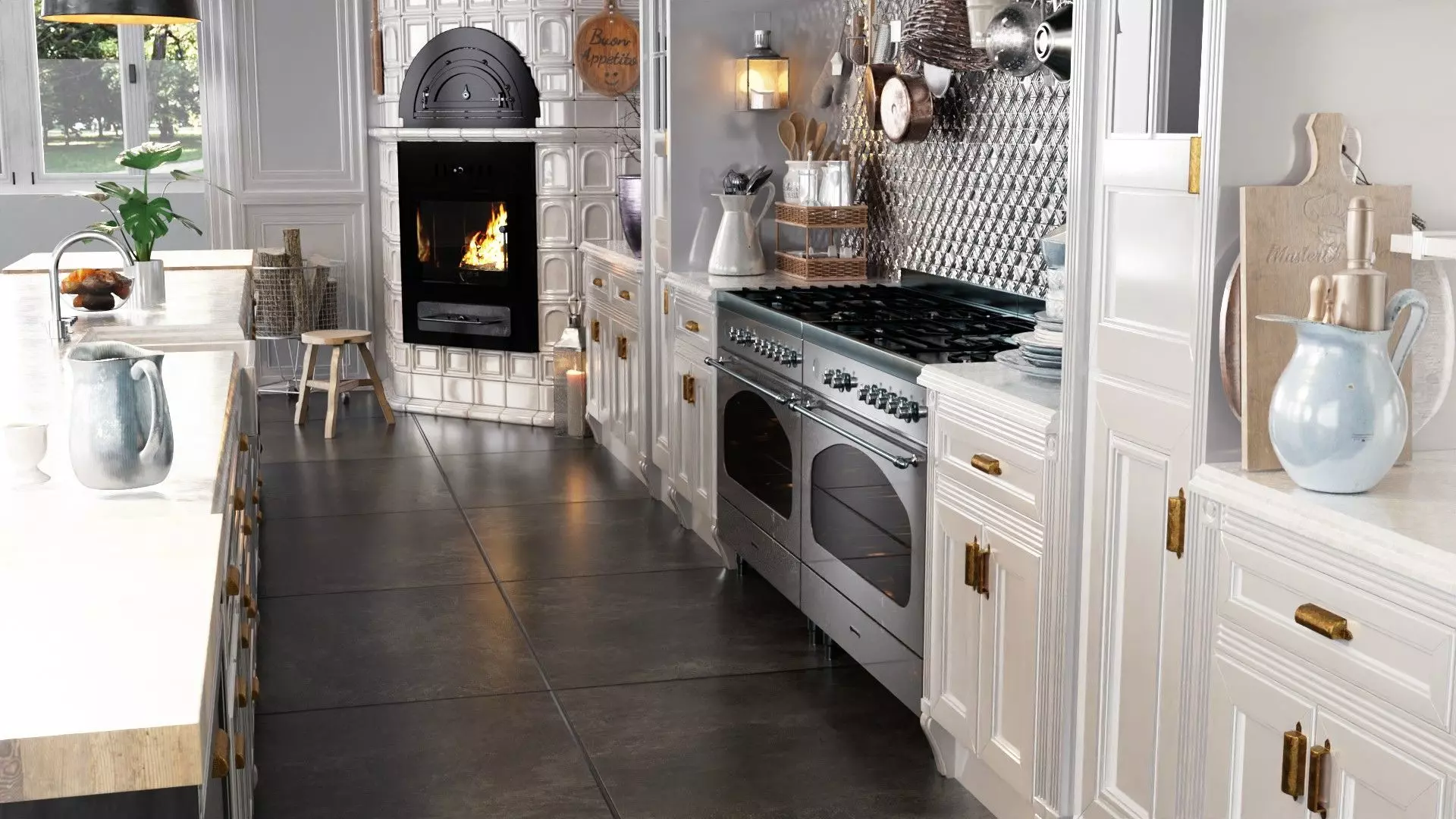 Scandinavian Living Room Kitchen blender 3d Low-poly 3D model_1