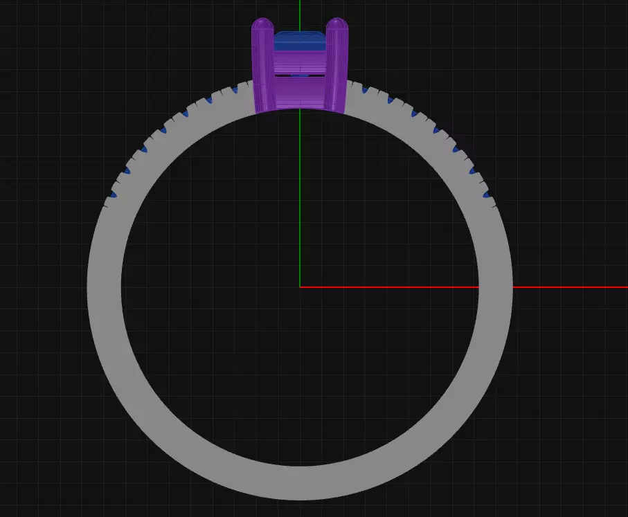 4 Prong Diamond Engagement Ring 3D print model_3