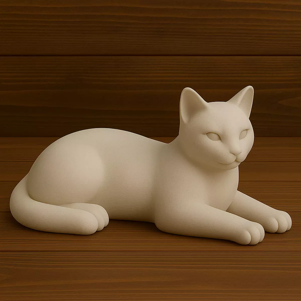Lying Cat 3D print model_0