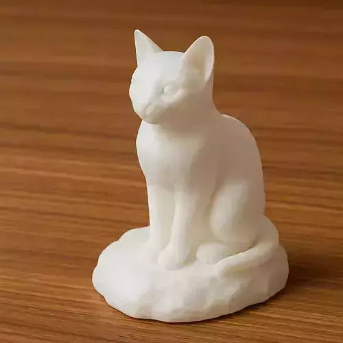 Sitting Cat 3D print model