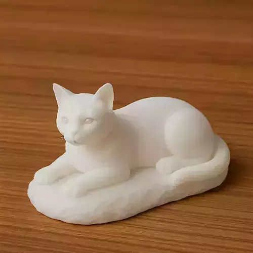 Resting Cat 3D print model