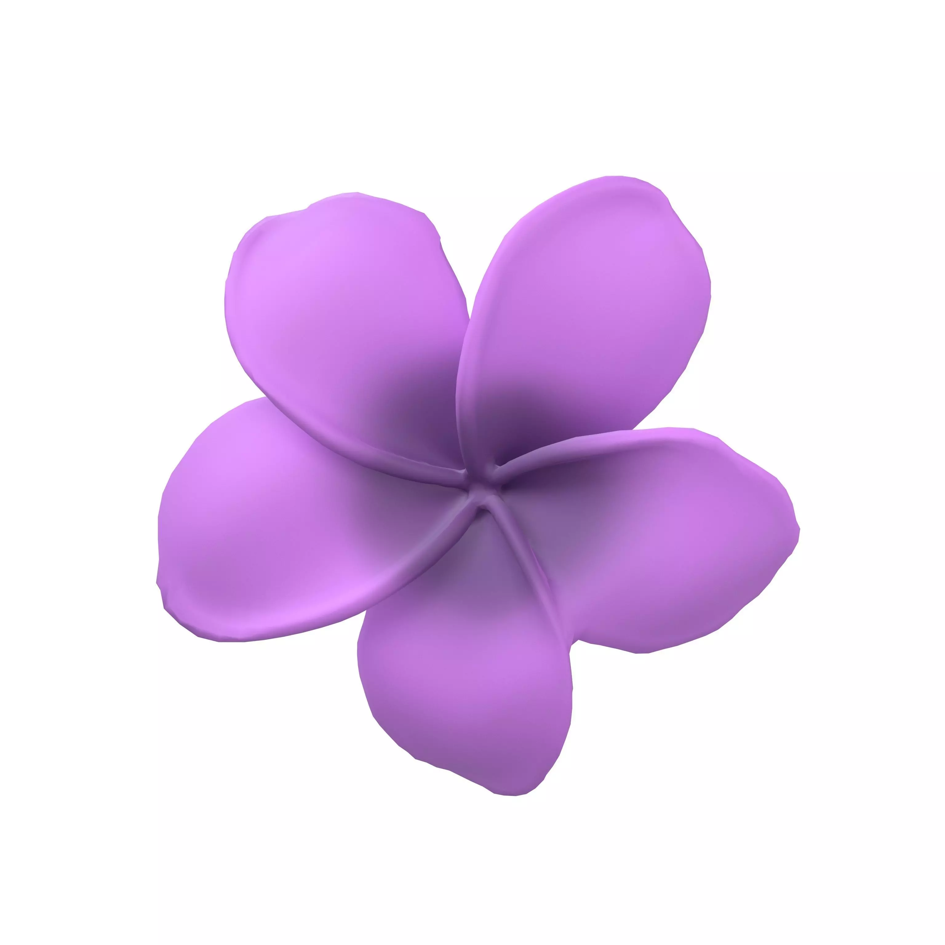 Plumeria Flower v1 004 Low-poly 3D model_0