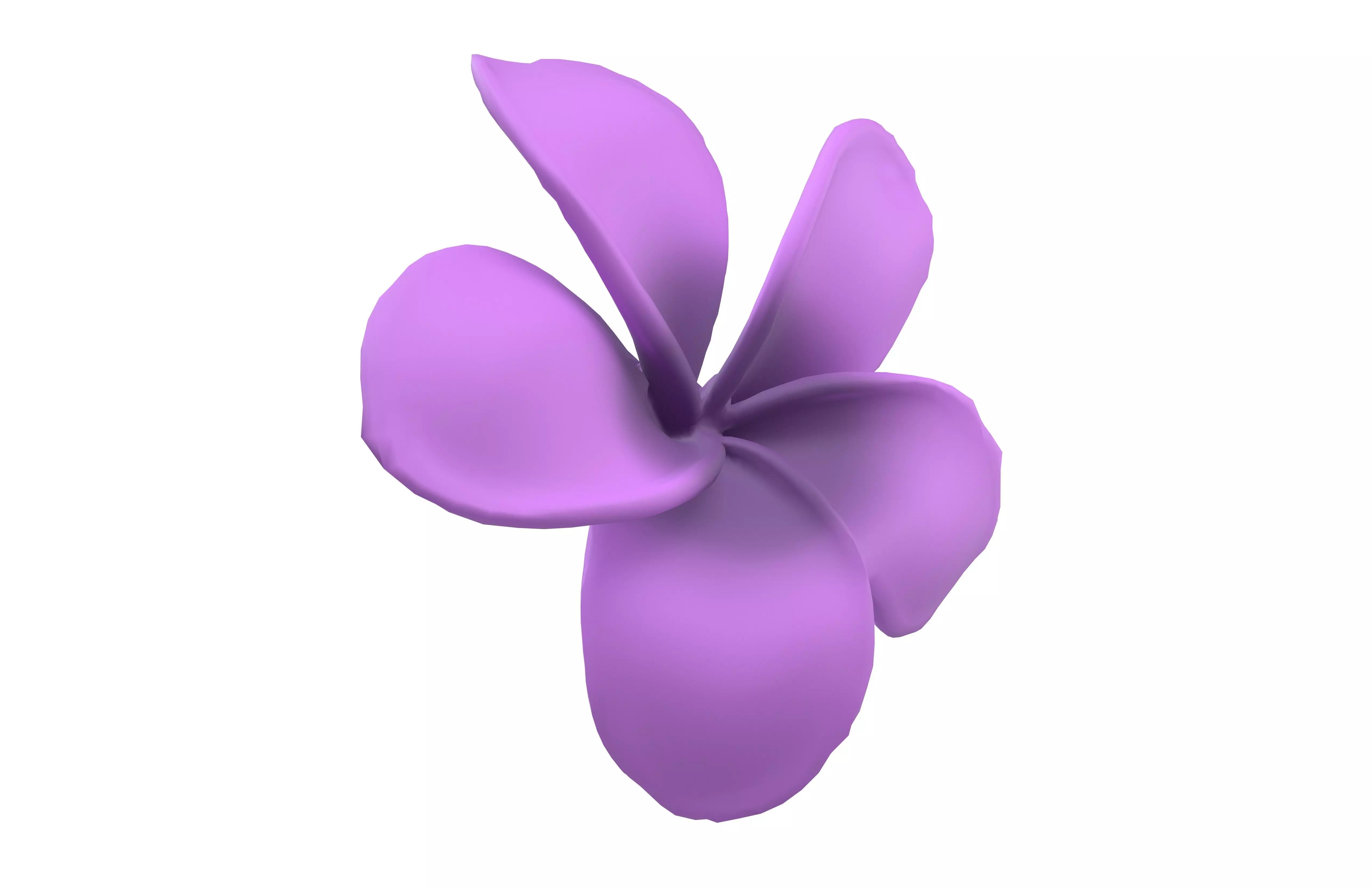 Plumeria Flower v1 004 Low-poly 3D model_1
