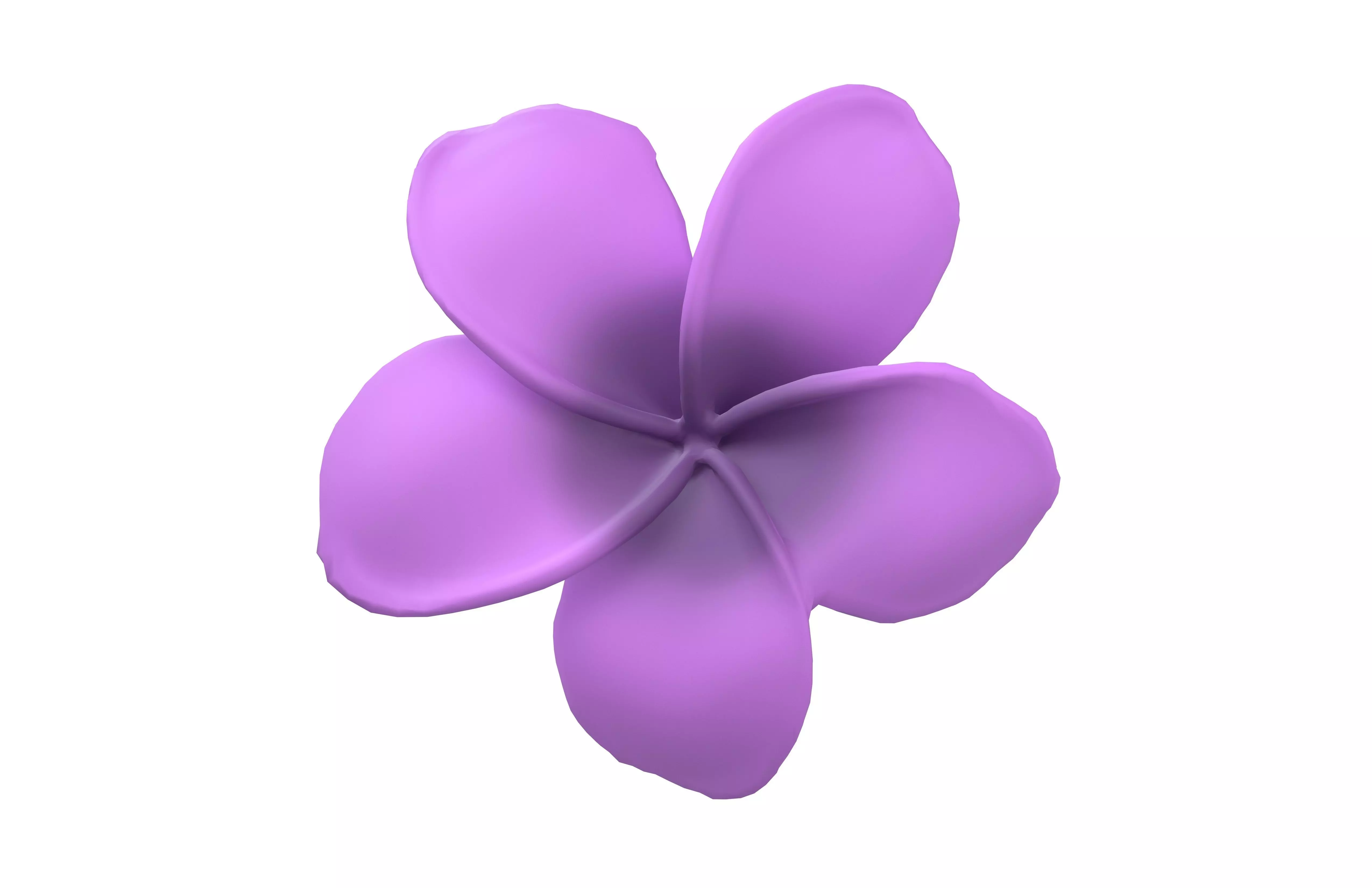Plumeria Flower v1 004 Low-poly 3D model_2