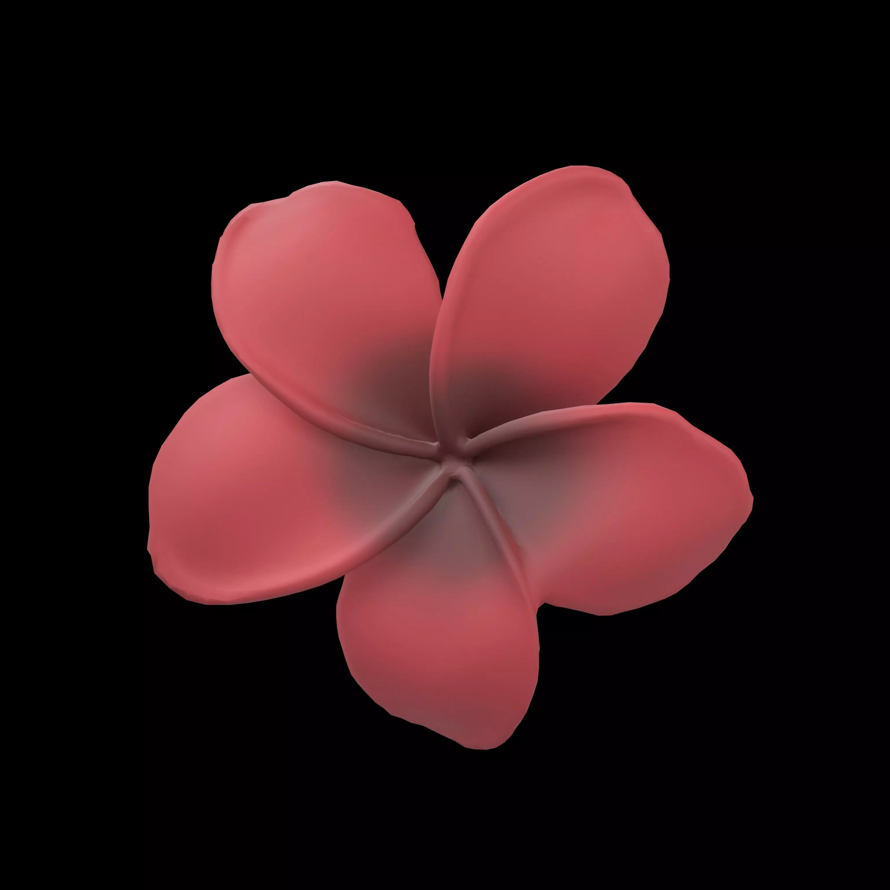 Plumeria Flower v1 005 Low-poly 3D model_0